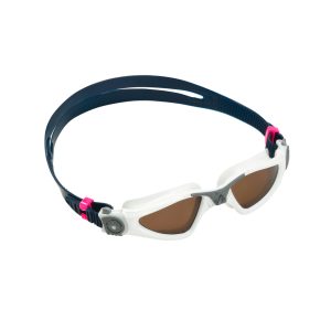 Aquasphere Kayenne Compact - Brown Polarized Lens - White/Grey Swim Goggles - Image 3
