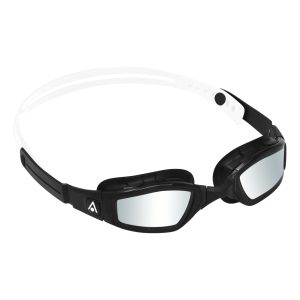 Aquasphere Ninja - Silver Titanium Mirrored Lens - Black/White Swim Racing Goggles - Image 3