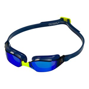 Aquasphere Xceed - Blue Titanium Mirrored Lens - Navy/Navy Swim Racing Goggles - Image 3