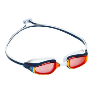 Aquasphere Fastlane - Red Titanium Mirrored Lens - Navy-Blue/Red Swim Racing Goggles - Image 3