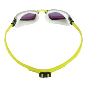 Aquasphere Fastlane - Yellow Titanium Mirrored Lens - White/Yellow Swim Racing Goggles - Image 4