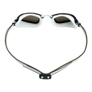 Aquasphere Fastlane - Silver Titanium Mirrored Lens - White/Grey Swim Racing Goggles - Image 4