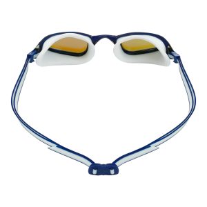Aquasphere Fastlane - Blue Titanium Mirrored Lens - Blue/White Swim Racing Goggles - Image 4