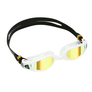 Aquasphere Kaiman Exo - Gold Titanium Mirrored Lens - White/Transparent Swim Goggles - Image 3