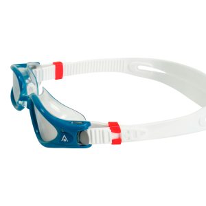 Aquasphere Kaiman Exo - Silver Titanium Mirrored Lens - Petrol/Transparent Swim Goggles - Image 5