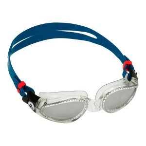 Aquasphere Kaiman - Silver Titanium Mirrored Lens - Clear/Petrol Swim Goggles - Image 3