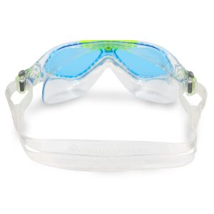 Aquasphere Vista Junior - Blue Tinted Lens - Transparent/Green Swim Mask - Image 4