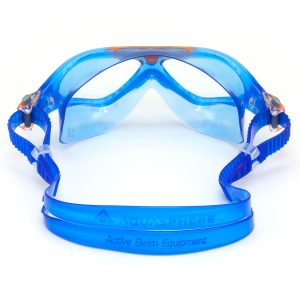 Aquasphere Vista Junior - Clear Lens - Blue/Orange Swim Mask - Image 4