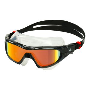 Aquasphere Vista Pro - Orange Titanium Mirrored Lens - Grey/Black Swim Mask - Image 3