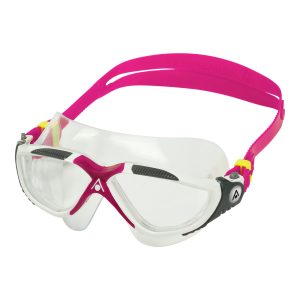 Aquasphere Vista - Clear Lens - White/Raspberry Swim Mask - Image 3