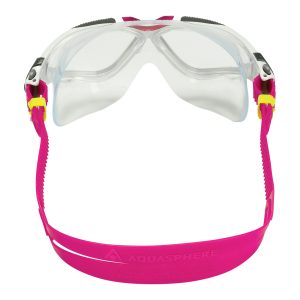 Aquasphere Vista - Clear Lens - White/Raspberry Swim Mask - Image 4
