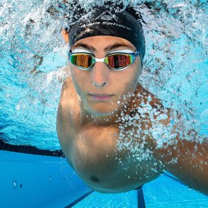 Aquasphere Fastlane - Red Titanium Mirrored Lens - Navy-Blue/Red Swim Racing Goggles - Image 6