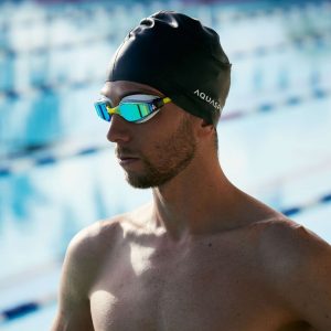 Aquasphere Fastlane - Yellow Titanium Mirrored Lens - White/Yellow Swim Racing Goggles - Image 6