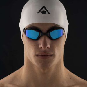 Aquasphere Ninja - Blue Titanium Mirrored Lens - Swim Racing Goggles DEMO - Image 5