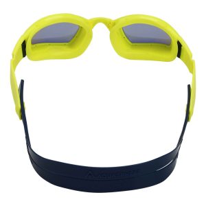 Aquasphere Ninja - Yellow Titanium Mirrored Lens - Bright-Yellow/Navy Swim Racing Goggles - Image 4