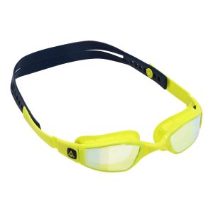 Aquasphere Ninja - Yellow Titanium Mirrored Lens - Bright-Yellow/Navy Swim Racing Goggles - Image 3