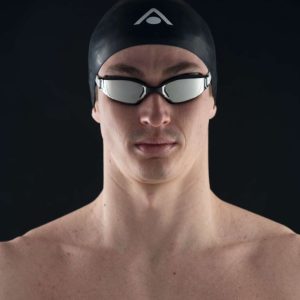 Aquasphere Xceed - Silver Titanium Mirrored Lens - Black/White Swim Racing Goggles - Image 5