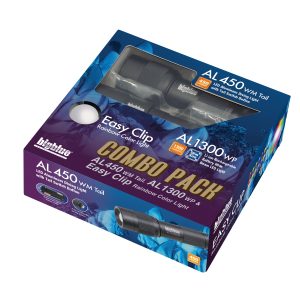 BigBlue Combo Pack: AL1300WP + AL450WT + Rainbow EZ Clip Dive Torch Light - Image 1