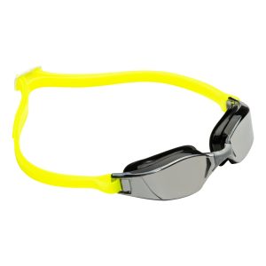 Aquasphere  Xceed - Silver Titanium Mirrored Lens - Black/Yellow Swim Racing Goggles - Image 3