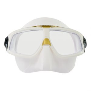 Aqualung Sphera X - Mirrored Lens - White/Gold Freediving Mask