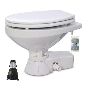 Jabsco Quiet Flush Electric Toilet - Regular Bowl - 12V