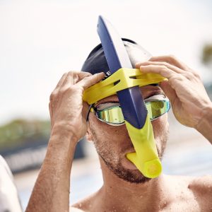 Aquasphere Focus Swim Training Snorkel - Blue/Yellow - Regular Fit - Image 4