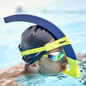 Aquasphere Focus Swim Training Snorkel - Blue/Yellow - Regular Fit - Image 5