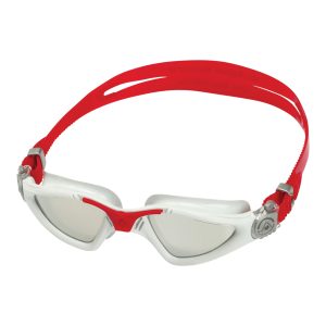 Aquasphere Kayenne - Silver Titanium Mirrored Lens - Grey/Red Swim Goggles - Image 3