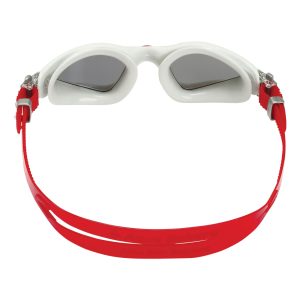 Aquasphere Kayenne - Silver Titanium Mirrored Lens - Grey/Red Swim Goggles - Image 4