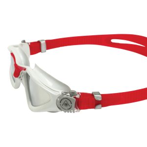 Aquasphere Kayenne - Silver Titanium Mirrored Lens - Grey/Red Swim Goggles - Image 5