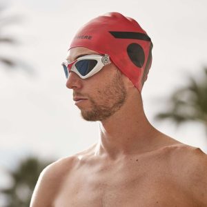 Aquasphere Kayenne - Smoke Lens - Grey/Red Swim Goggles - Image 6