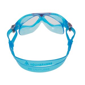 Aquasphere Vista Junior - Clear Lens - Turquoise/Pink Swim Mask - Image 4