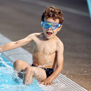 Aquasphere Vista Junior - Clear Lens - Blue/Yellow Swim Mask - Image 5