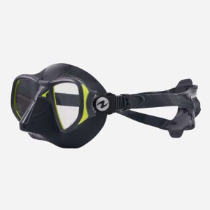 Aqualung Micromask X Freediving Mask - Yellow/Asphalt - Image 3