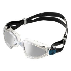 Aquasphere Kayenne Pro – Silver Titanium Mirrored Lens – Transparent/Grey Swim Tri Goggles - Image 3