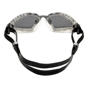Aquasphere Kayenne Pro – Silver Titanium Mirrored Lens – Transparent/Grey Swim Tri Goggles - Image 4