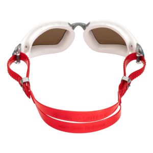 Aquasphere Kayenne Pro - Brown Polarized Lens - White/Red Swim Tri Goggles - Image 4
