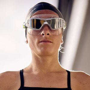 Aquasphere Vista Pro - Silver Titanium Mirrored Lens - Yellow Swim Mask - Image 5