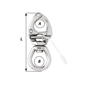 Wichard HR Quick Release Snap Shackle - With Large Bail - Length: 120 mm - Image 2