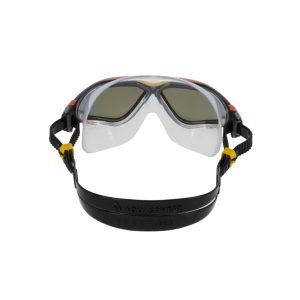 Aquasphere Vista - Indigo Titanium Mirrored Lens - Grey/Orange Swim Mask - Image 4