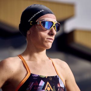 Aquasphere Vista - Indigo Titanium Mirrored Lens - Grey/Orange Swim Mask - Image 5