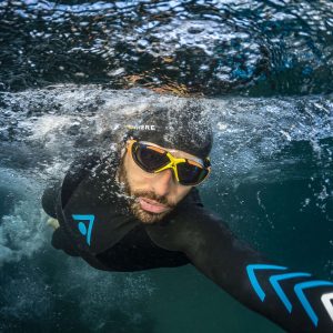 Aquasphere Vista - Indigo Titanium Mirrored Lens - Grey/Orange Swim Mask - Image 6
