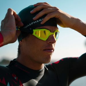 Aquasphere Kayenne Pro – Yellow Titanium Mirrored Lens – Yellow Swim Tri Goggles - Image 5