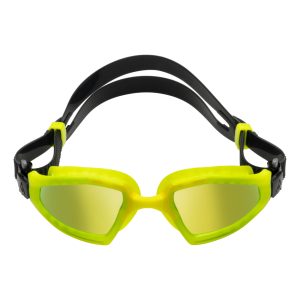 Aquasphere Kayenne Pro – Yellow Titanium Mirrored Lens – Yellow Swim Tri Goggles - Image 1