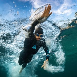 Aquasphere Vista Pro - Indigo Titanium Mirrored Lens - Grey/Orange Swim Mask - Image 6