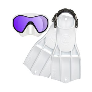 Apeks VX1 UV RK3 Tech Diving Set – White - Image 1