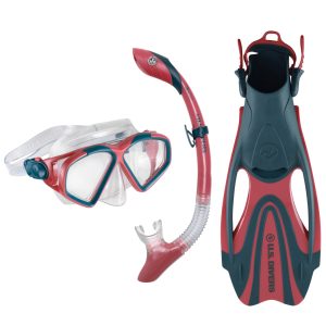 U.S. Divers Cozumel TX II - Adult Snorkeling Set - Coral/Navy