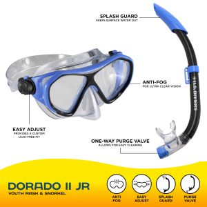 U.S. Divers Dorado II - Junior Snorkeling Combo - Pink - Image 5