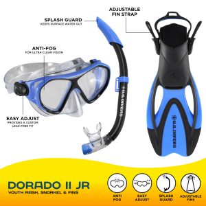 U.S. Divers Dorado II - Junior Snorkeling Set - Pink/Black - Image 3