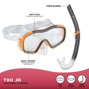 U.S. Divers Tiki - Junior Snorkeling Combo - Pink/Teal - Image 5